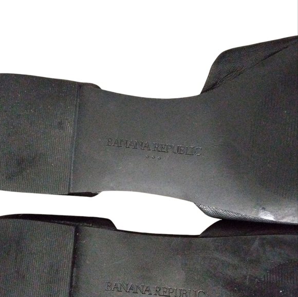 Banana Republic Modern D'orsay Flats Women's Black Leather Loafers Size 8 - Picture 8 of 9